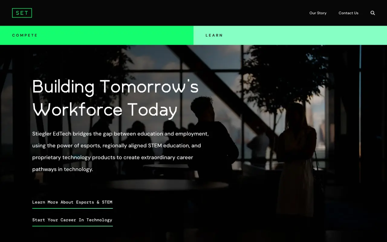 Screenshot of Stiegler EdTech Website